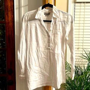 Marisol sexy beach white shirt v neck sz M